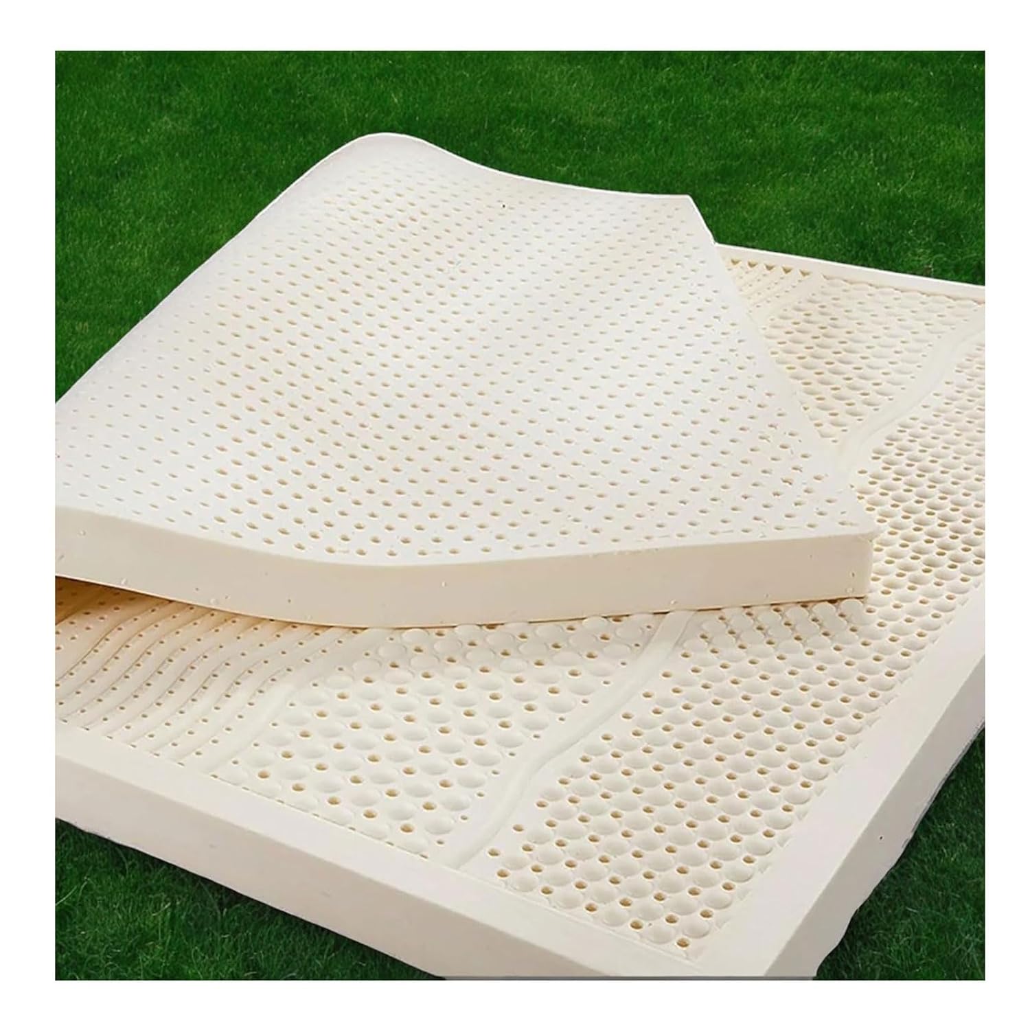 Natural Latex Mattress Firm Mattress Topper Double Bed Soft Folding Portable Latex Mattress Topper for Bedroom Hotel 200X220X10cm