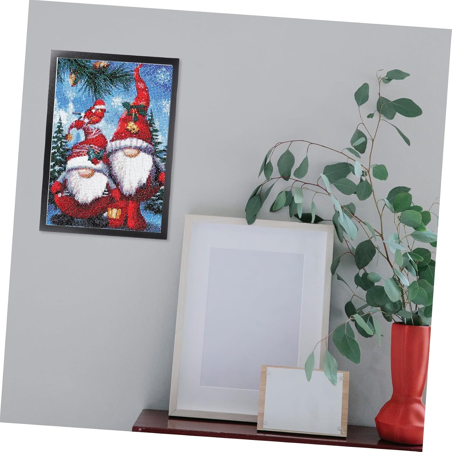 Cabilock 2 Sets Self Adhesive Magnetic Photo Frames Black Convenient Magnetic Picture Display for Home Office Wall Hanging Certificate and Artwork Showcase