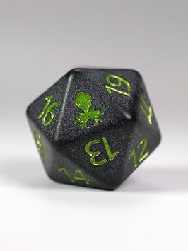 Slate: Green Matte Spindown D20 by Kraken Dice