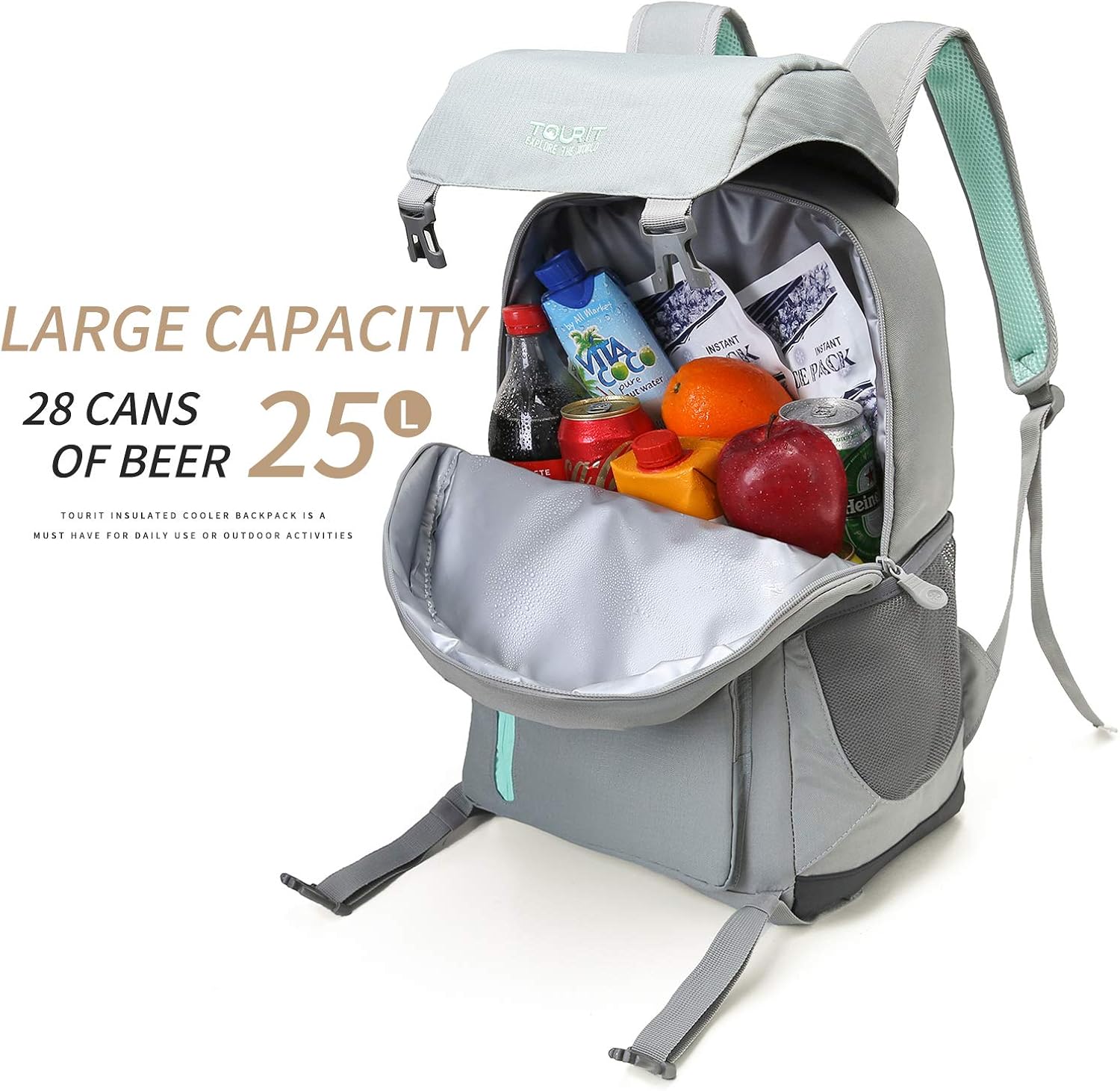 TOURIT Backpack Cooler Insulated Leakproof 28 Cans Cooler Backpack for Men Women