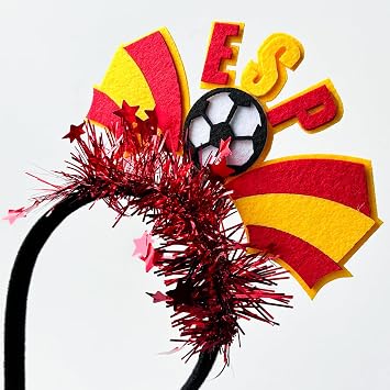 Spain Flag Headband Football Hair Hoops World Cup Party Headbands for Soccer Fans for Soccers Accessories Women Men Soccers Hair Bands Game Day Sports Hair Decoration 1Pcs