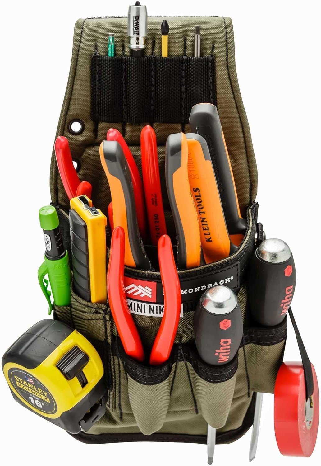 The Diamondback Niko Tool Pouch | for Electricians, HVAC | Drivers, Pliers, Bits, Pencils, Knife, Small Level, Electrical Tape Strap - Image 2
