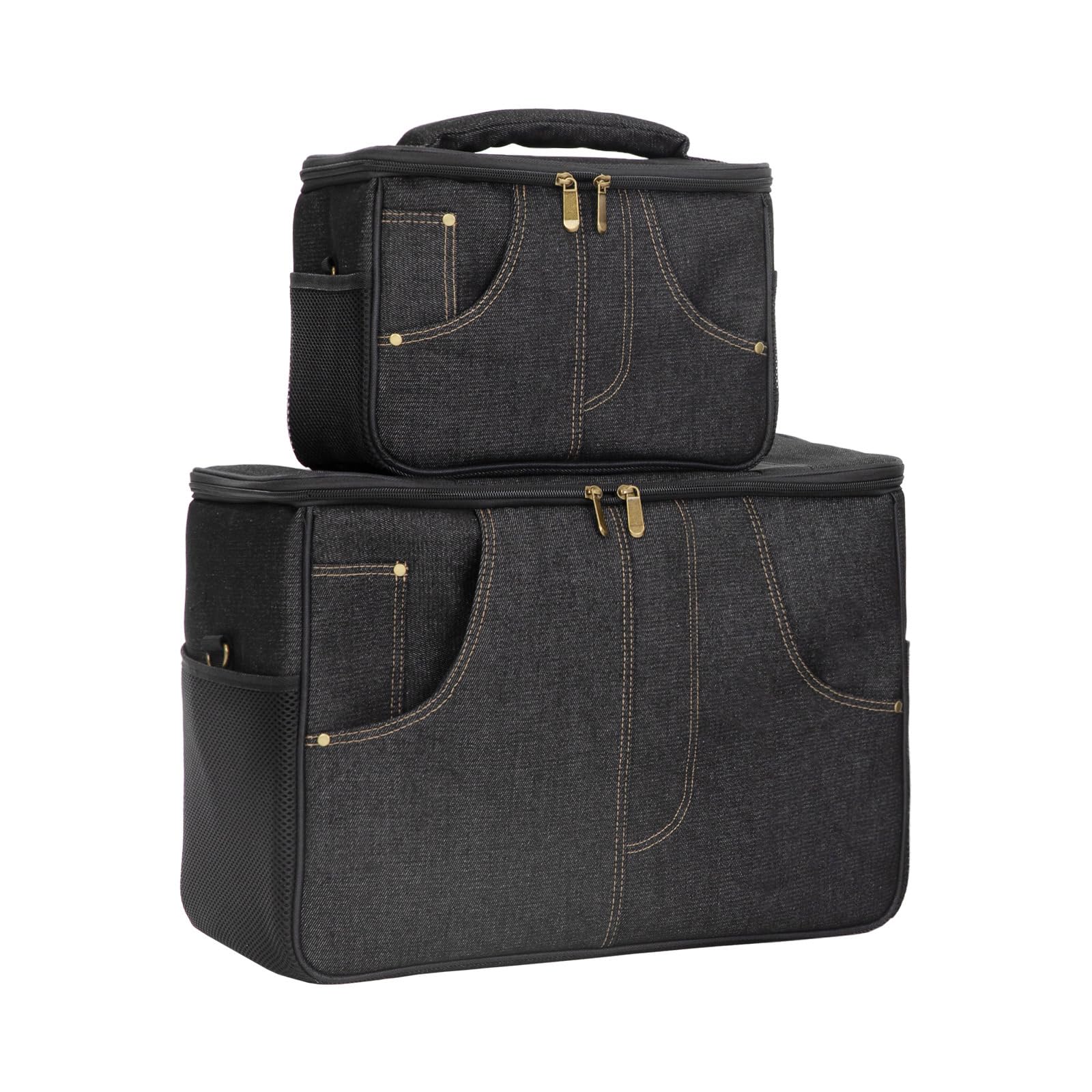 Funda portátil para altavoz de guitarra, forro amortiguador, asas reforzadas, base de goma, transporte seguro, almacenamiento, funda amplificadora de guitarra