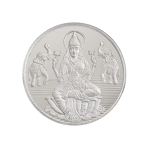 Bangalore Refinery 999 Purity Goddess Lakshmi Silver Coin 20 Gram (Pack of 10)
