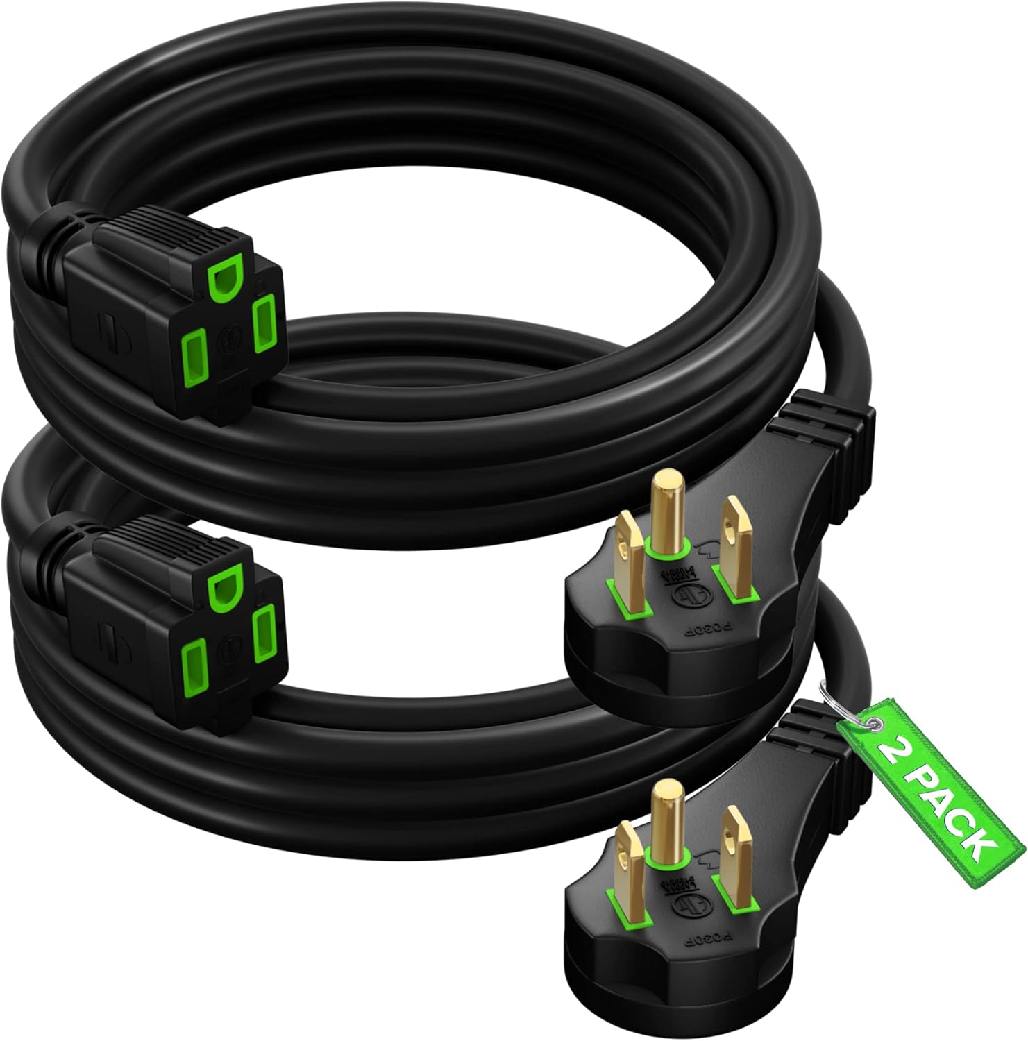 Maximm Flat Plug Extension Cord 6 ft with Slim SpaceSaving