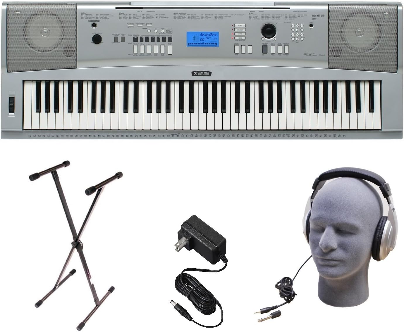 Yamaha DGX230 76-Key Digital Piano Pack with Stand, Power Supply, and Headphones