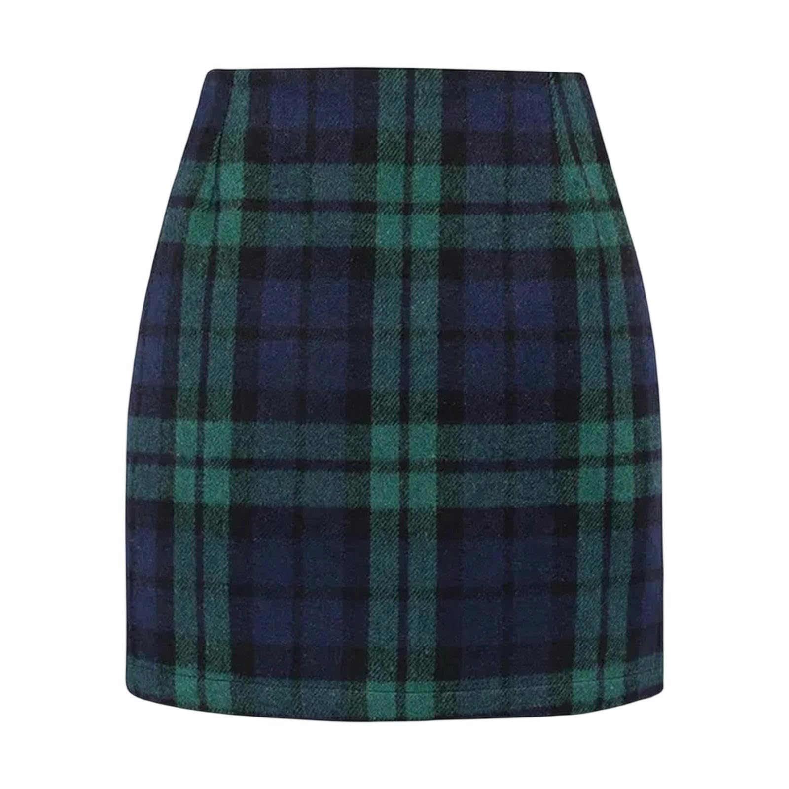Spódnice Damskie Mini Eleganckie Spódnice Kobiety Lato Plaid High Winst Hip Wrap Spódnica Kobiet Biuro Moda Jesień