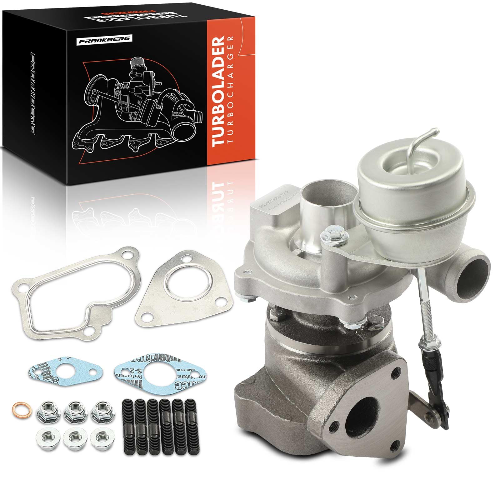 Frankberg Turbocompressore con guarnizioni 55202638 | Compatibile con: Swift III EZ MZ, Tour combinato, Agila (B) H08, Box combinato/MPV, Splash EX, Meriva X03