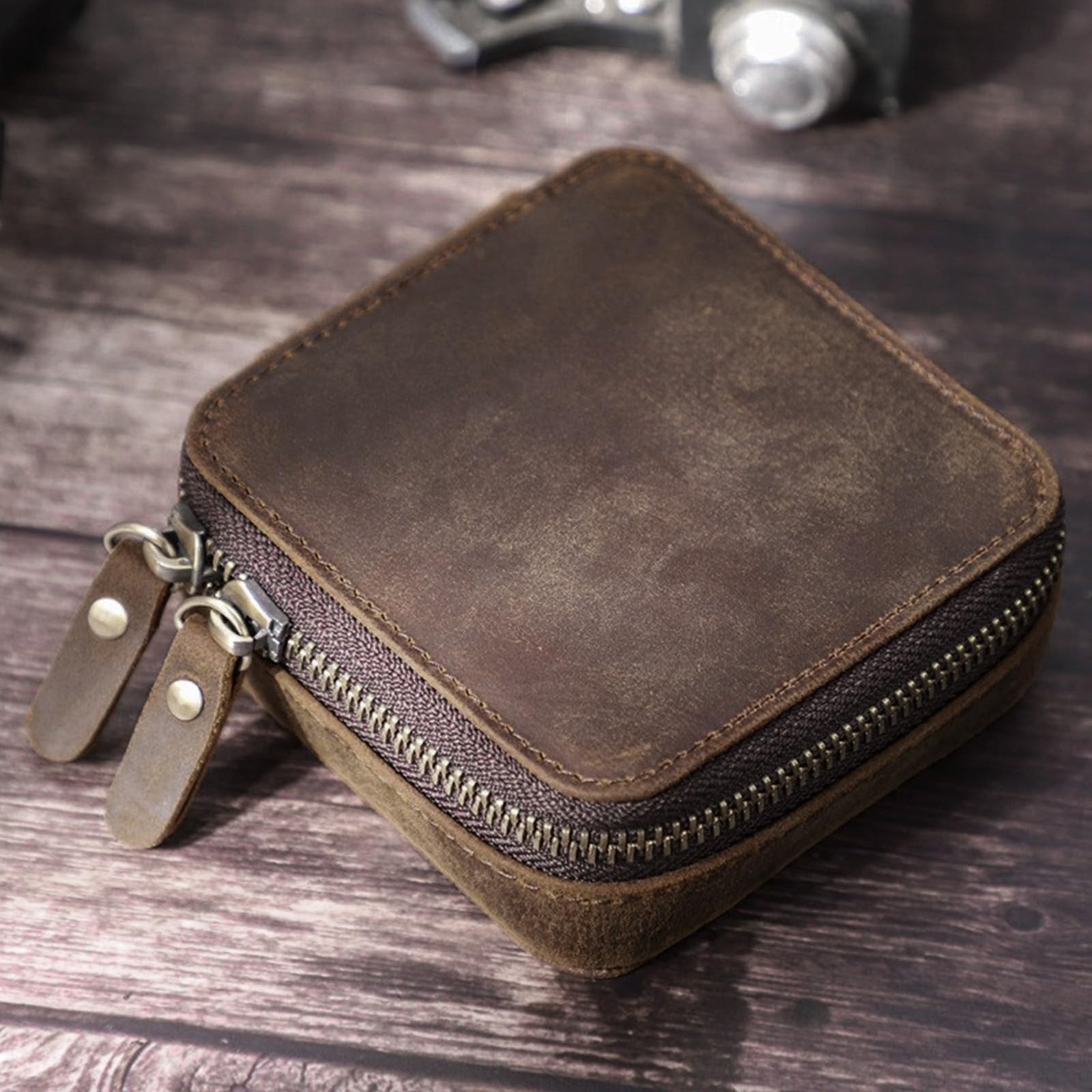 Pelle bovina Scatola di Orologio Portatile Gioielli Custodia Da Viaggio Per Gli Uomini Donne Accessori Dei Monili Caso di Visualizzazione Regali Per Mar