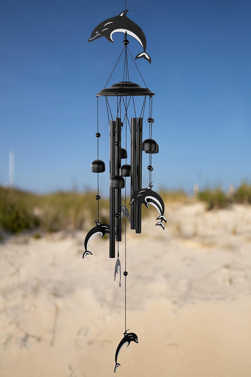 VP Home 35" H Dolphins Wind Chimes for Outside Unique Dolphins Windchimes Outdoor Decoration Garden Decor This Beach Theme Wind Chimes are Best Gift for Women, Mom, Grandma, Unisex