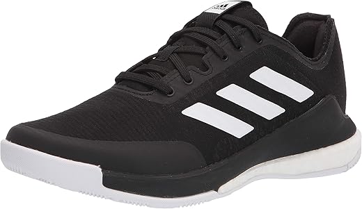 adidas Women's Crazyflight Volleyball Shoe, Black/White/Black, 8