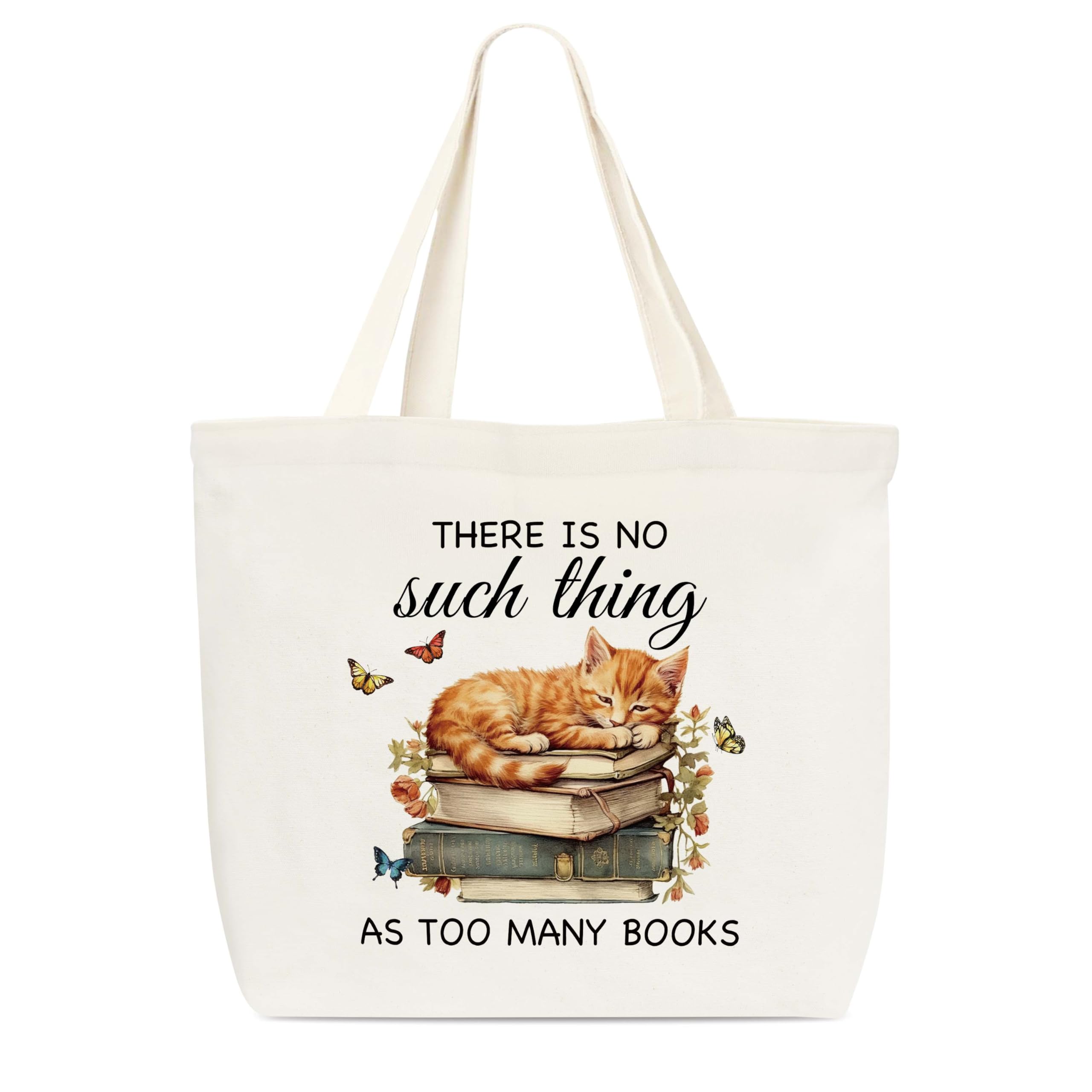 Canvas Tote Bag, Library Shoulder Bag For Reader Bookish Women Friend Bookworm