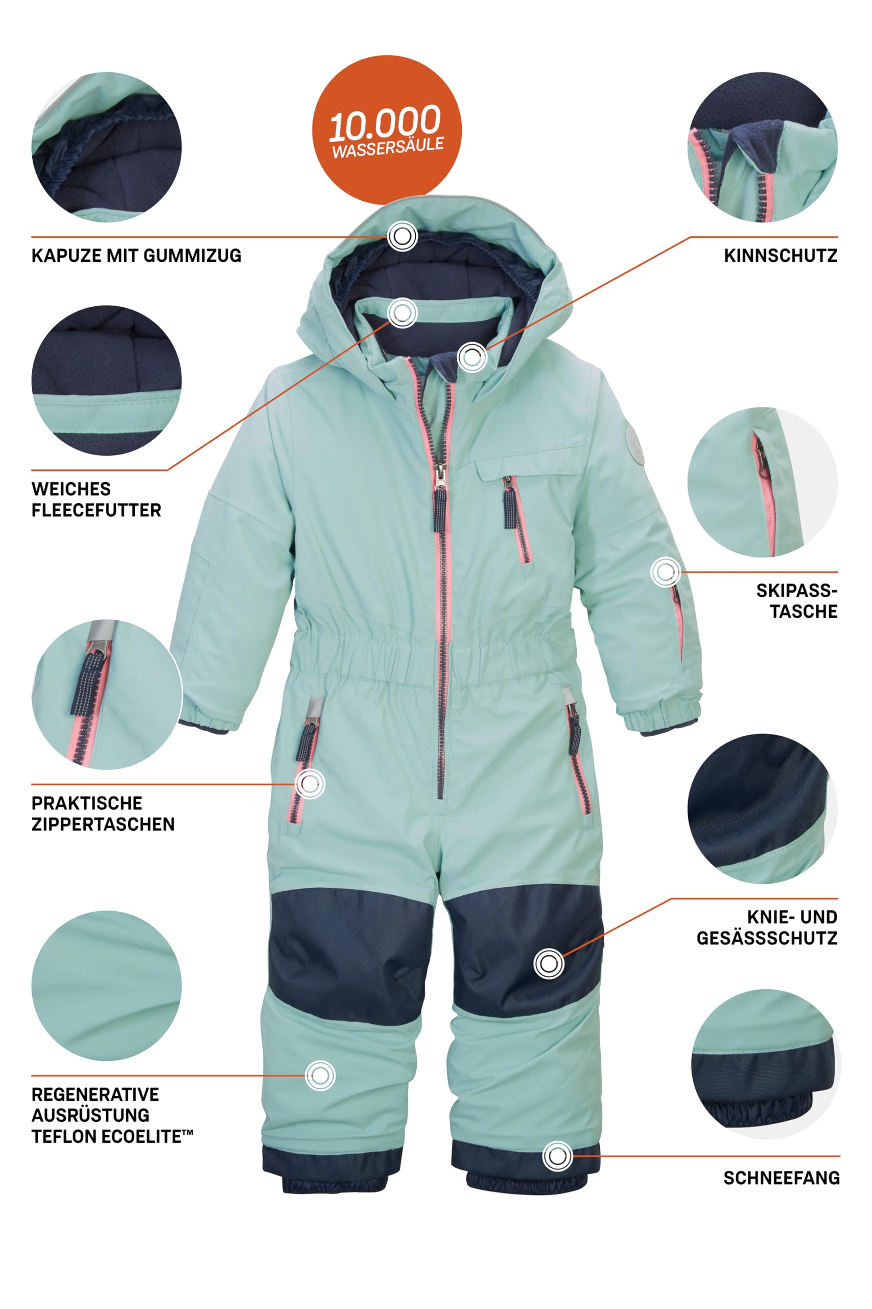 first instinct by killtec Unisex Fisw 31 Mns Onpc Skioverall/Schneeanzug mit Kapuze, wasserdicht