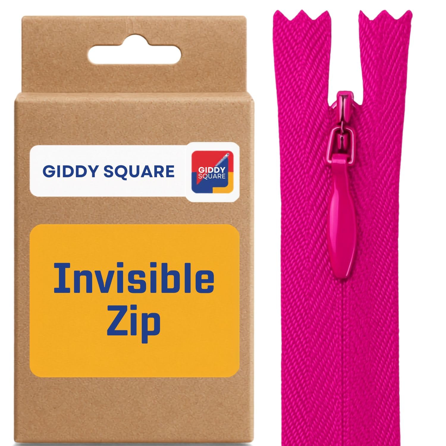 22" (56cm) Cerise Invisible Zip - Concealed Nylon Closed-End