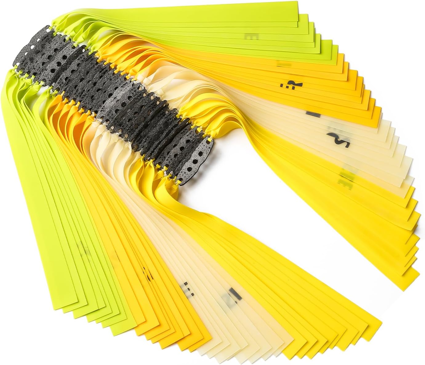 tetotak 23pcs Slingshot Replacement Band Sets Flat Elastic Latex Material, 0.4-0.85mm Thickness for Outdoor Catapult Shooting Professional Hunting