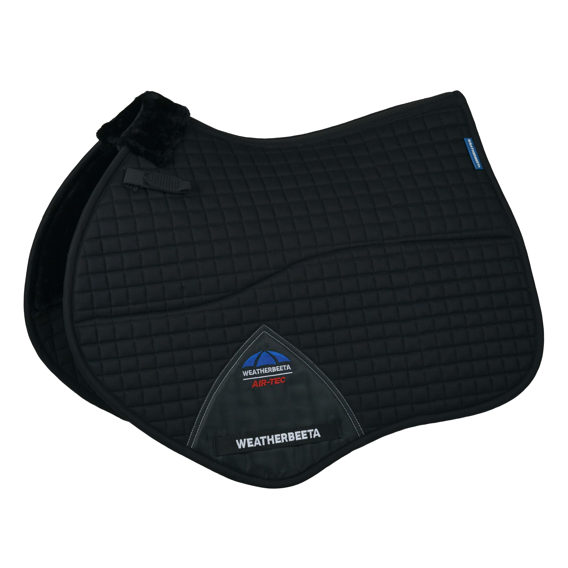 WeatherBeeta Prime Air-Tec Comfy Fleece Jump Shaped Saddle Pad, Black, Small