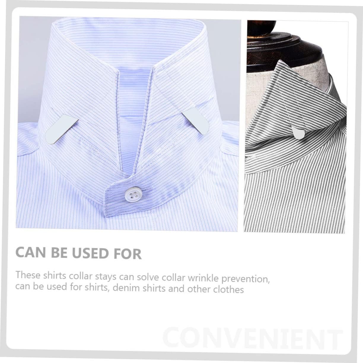 400pcs Dress Shirt Collar Inserts Collar Stays for Men -wrinkle Support for Formal and Casual Shirts Includes