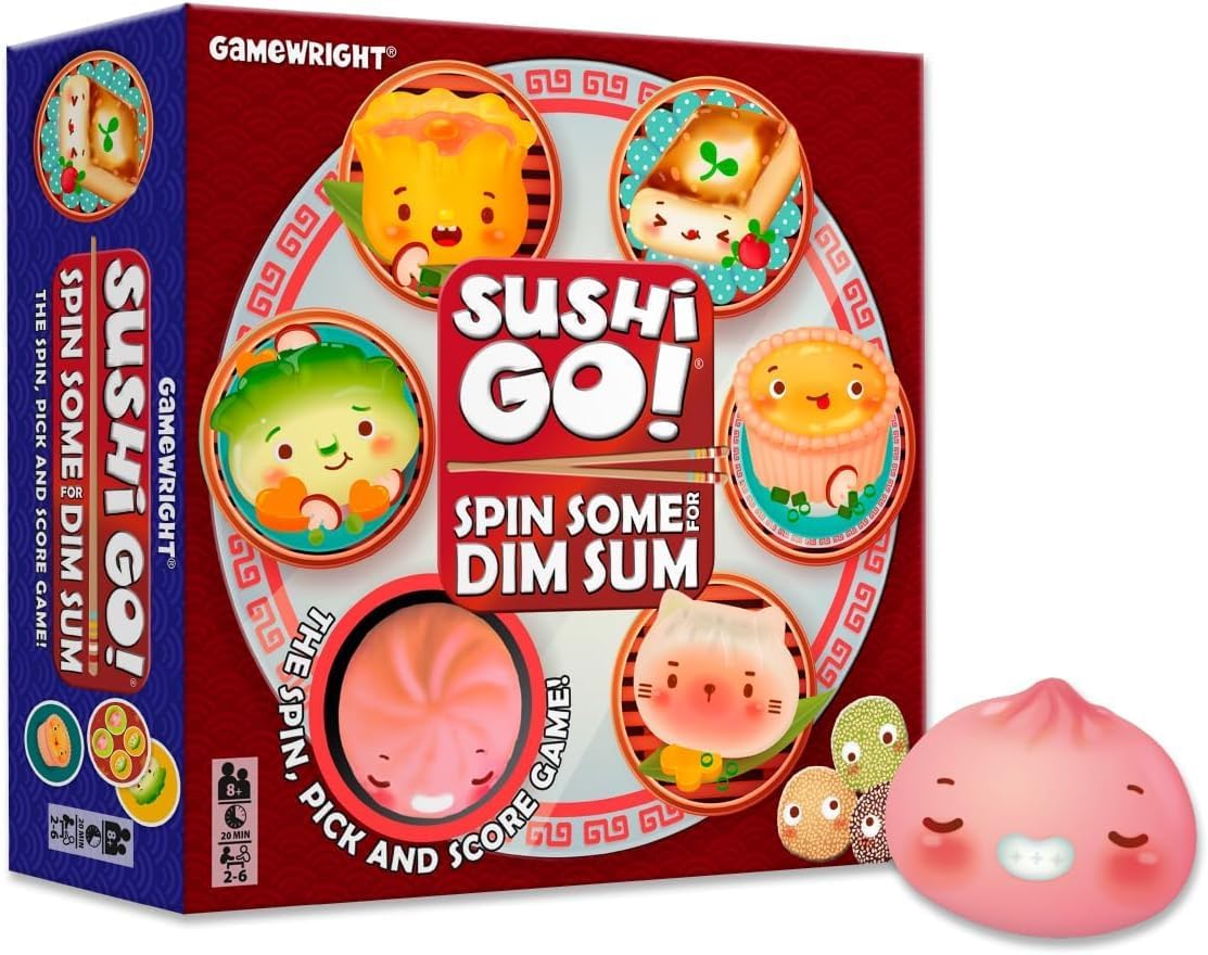 Gamewright | Sushi Go! Spin Some for Dim Sum | Family Game | Ages 8+ | 2-6 Players | 20 Minutes Playing Time
