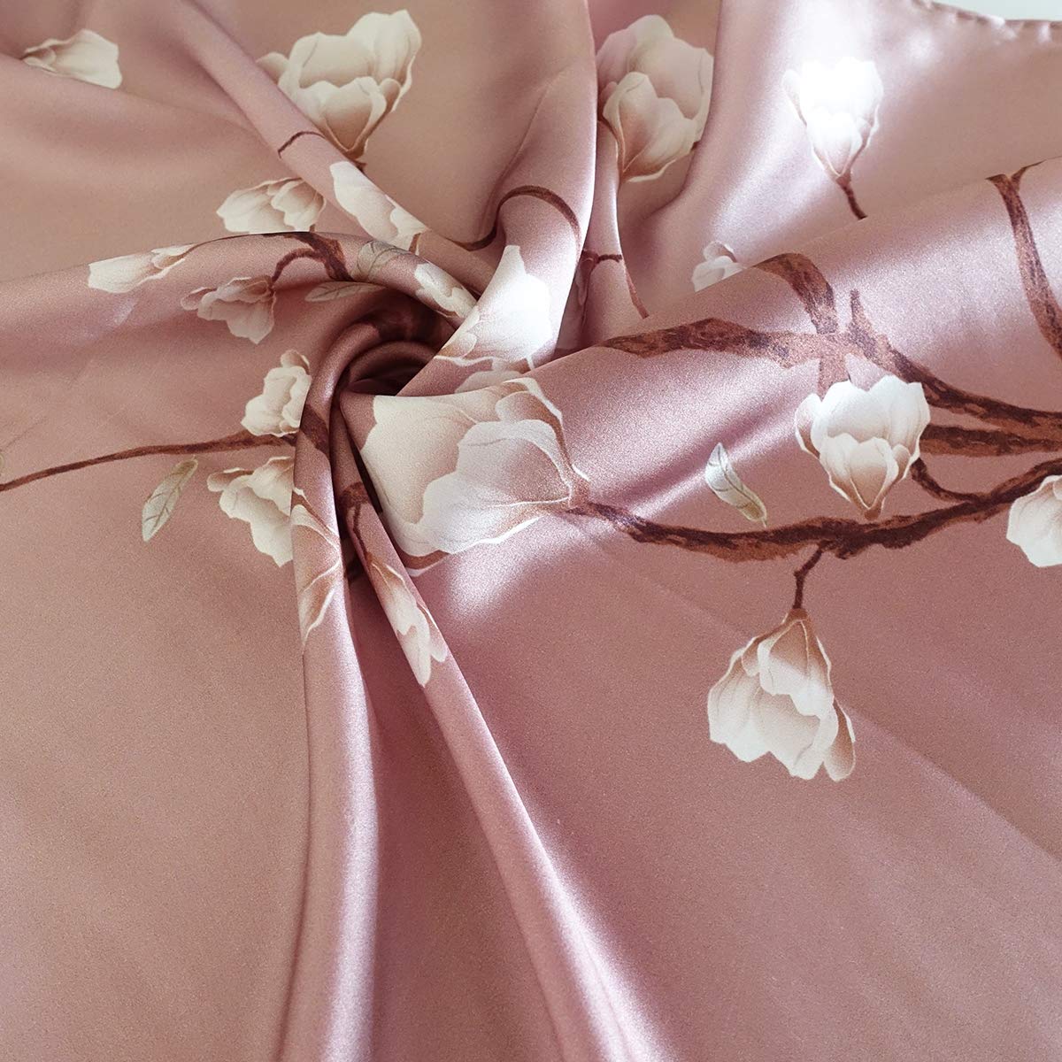 Sciarpa da donna in 100% seta, leggera, in raso, 150 x 50 cm Color018 90