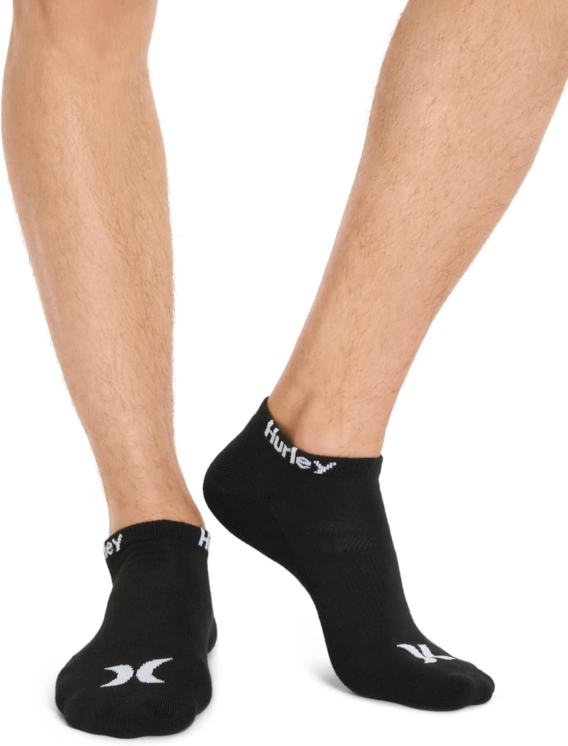 Hurley Mens 8 Pack Sport Cushioned Low Cut Socks - Image 3