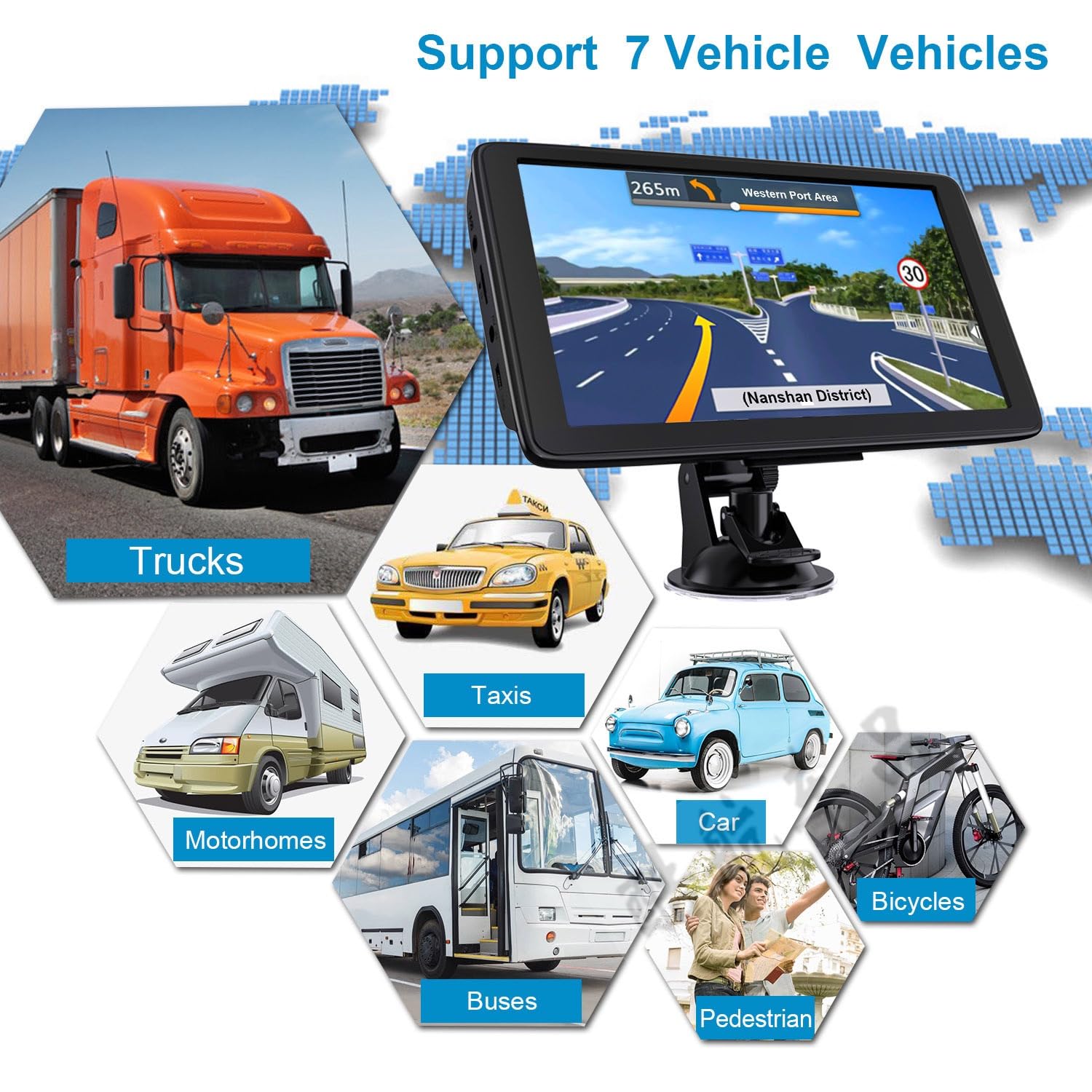 Navigatore GPS da 5 pollici per auto e camion 2026 - Navigatore touchscreen con mappe del Regno Unito e Europa, aggiornamenti mappe gratuiti a vita, trasmissione vocale, avviso autovelox, unità GPS