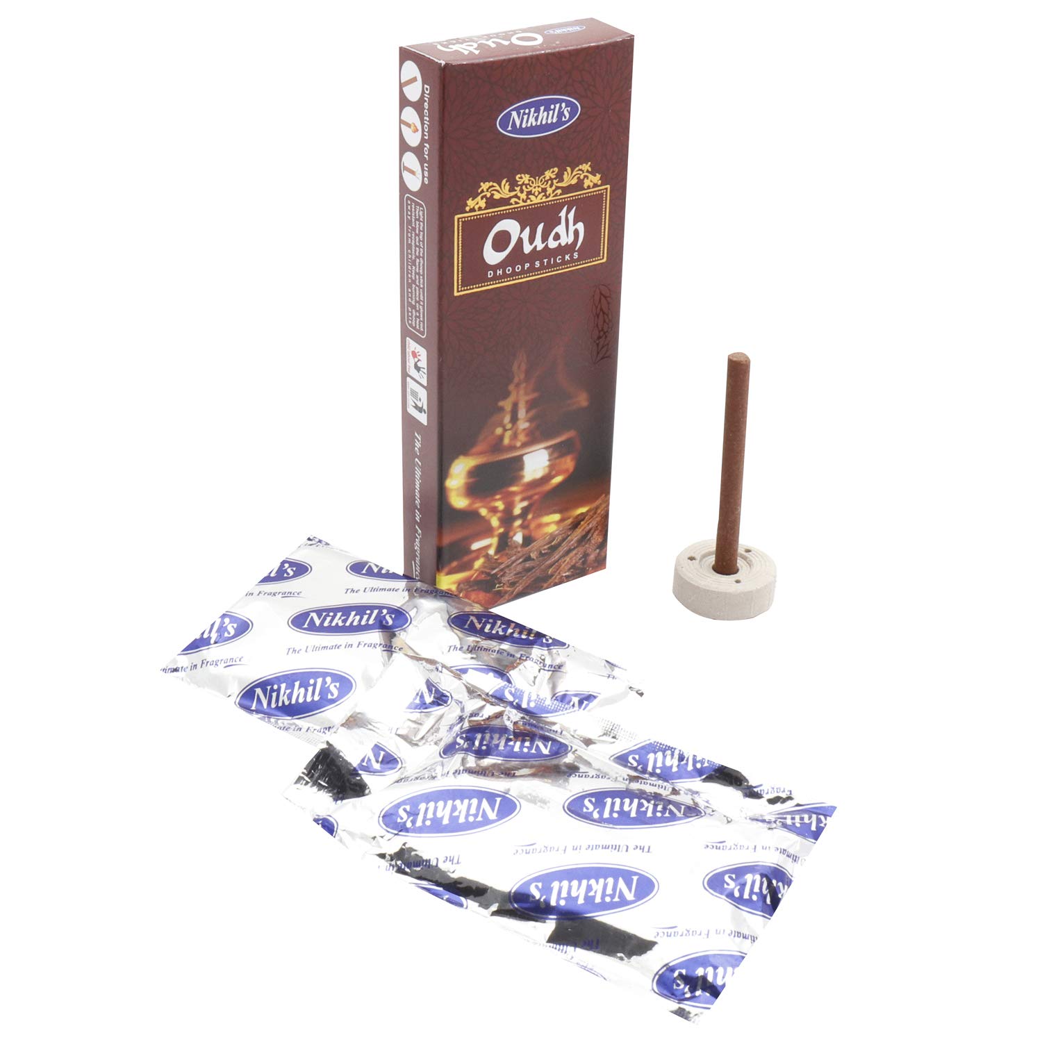 Nikhil Dhoop Sticks - Rose, Guggal & Oudh Pack -3