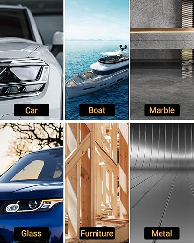 Miniatura 6 de DEKOPRO Pulidora de búfer para automóvil, pulidora orbital de doble acción de 6 pulgadas, 6 velocidades variables 1800-5500OPM, kit de pulidora