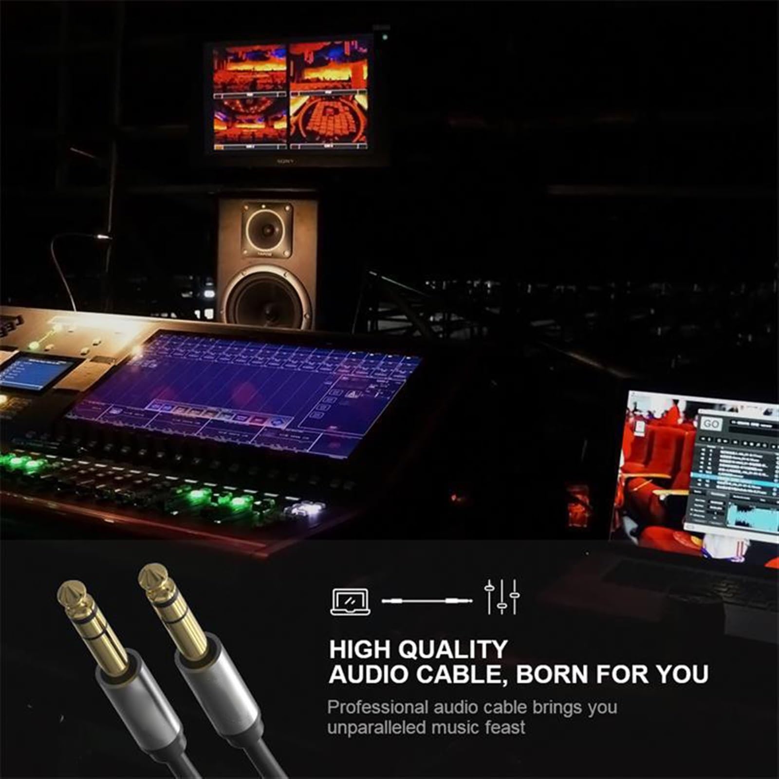 Cavo Audio per Chitarra Cavo Jack Audio Cavo Jack Audio da 6,35 Mm A 6,35 Mm per Mixer per Chitarra (Color : 3 Meters)