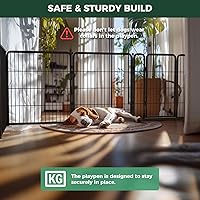 Vista 6 de FXW Homeplus Unleashed - Corralito para perros de interior, juego seguro y sin estrés, corralito resistente de 32 pulgadas con 8 paneles para perros