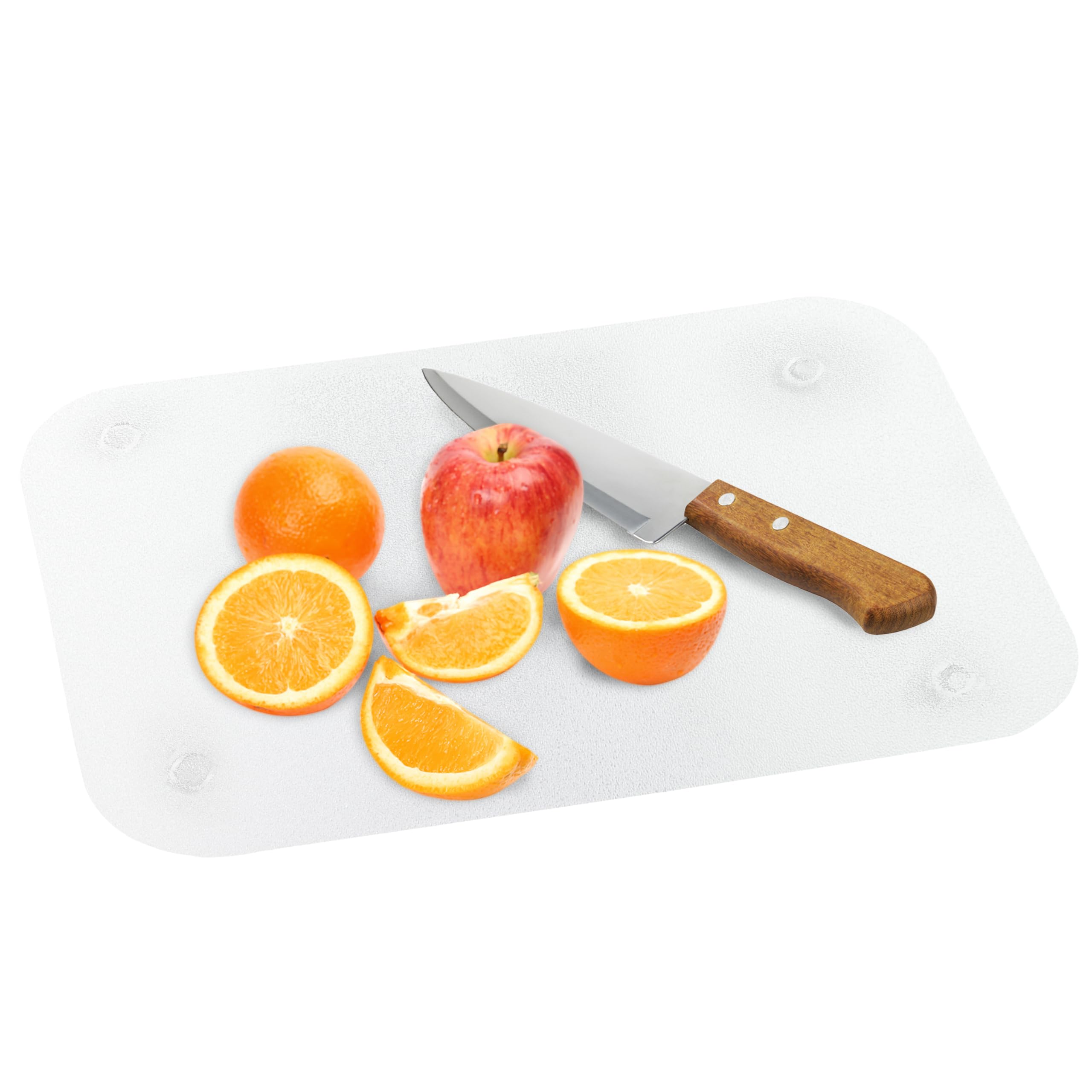 Better Houseware Acrylic Cutting Board - 14" x 10" BPA-Free, Non-Slip Rubber Feet, Pebble Finish, Scratch Resistant, Lightweight, Clear Plastic Board for Kitchen Countertop Protection and Meal Prep