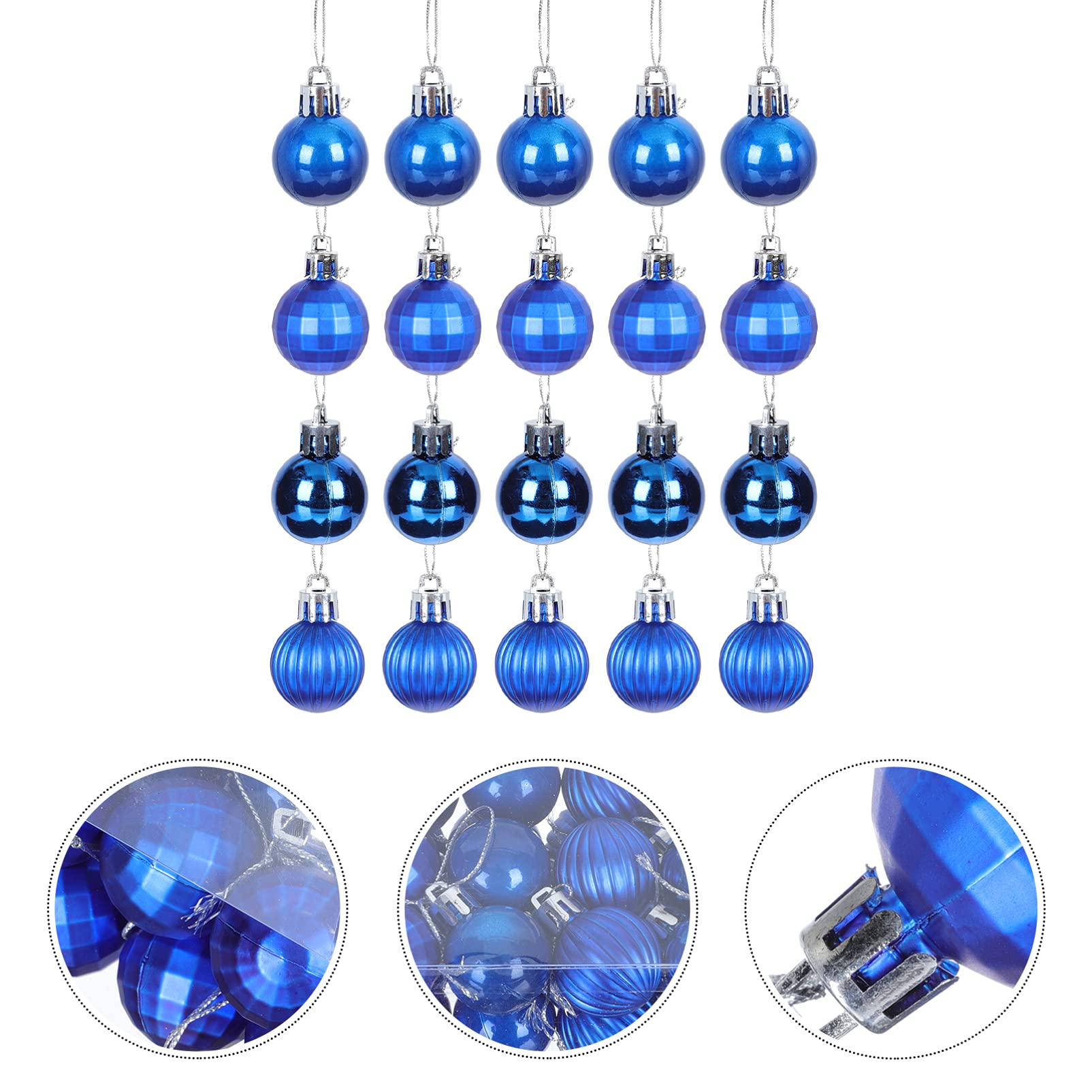 192 Piezas Bolas de Navidad Decoración de Bolas de Árbol de Navidad Bola de Navidad con Purpurina Esfera de Navidad Decoración de Árbol de Navidad Adorno de Árbol de Navidad Club Nocturno Bola
