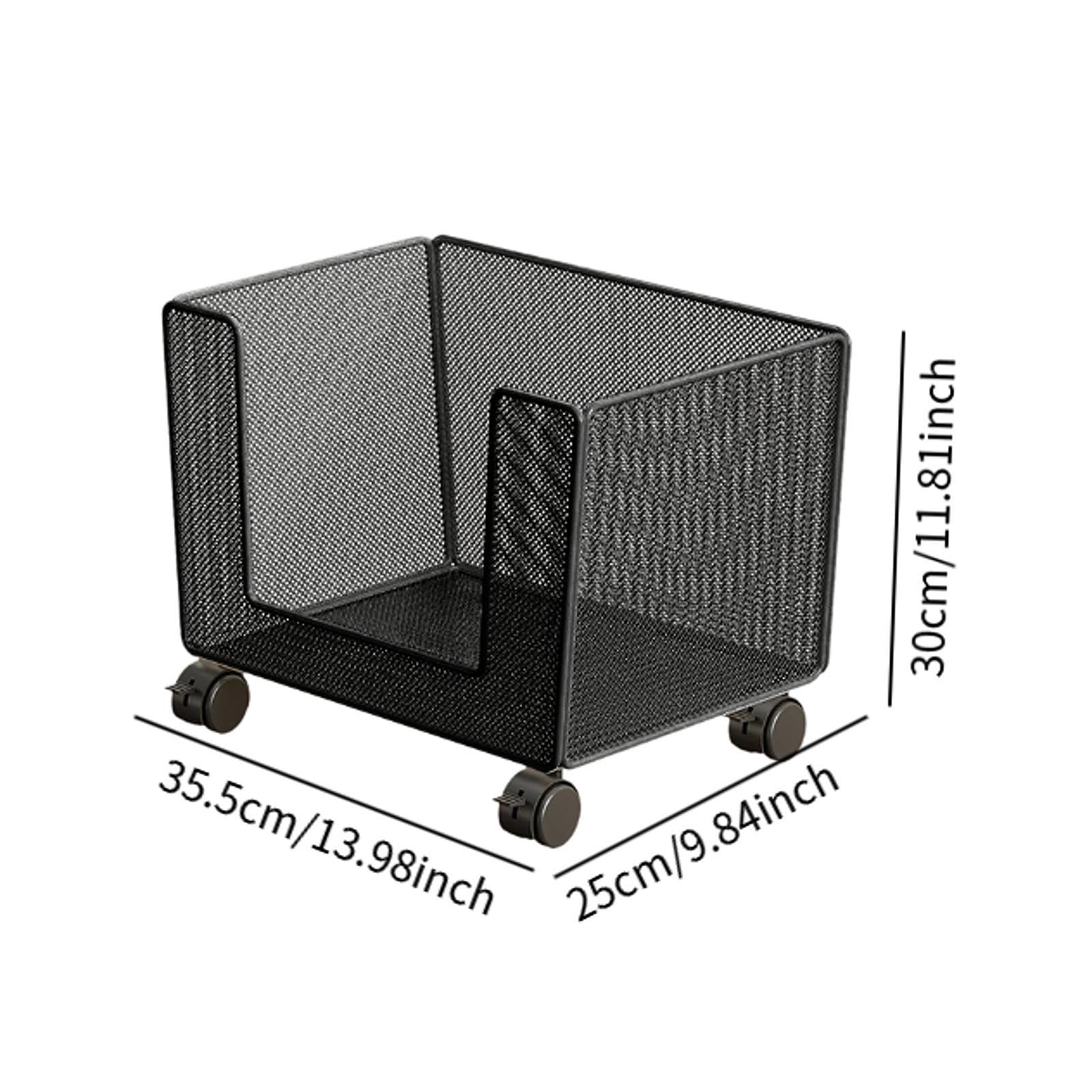 Carro Archivador con Ruedas para Organizar Y Accesorios, Negro, Individual