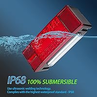 Vista 4 de Luces de remolque con kit de arnés de cableado de remolque de 50 pies - Sistema completo de iluminación LED impermeable