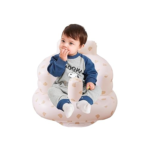 Asiento inflable para bebés de 3 a 36 meses, bomba de aire integrada, sofá de apoyo para la espalda infantil, asiento de apoyo infantil para