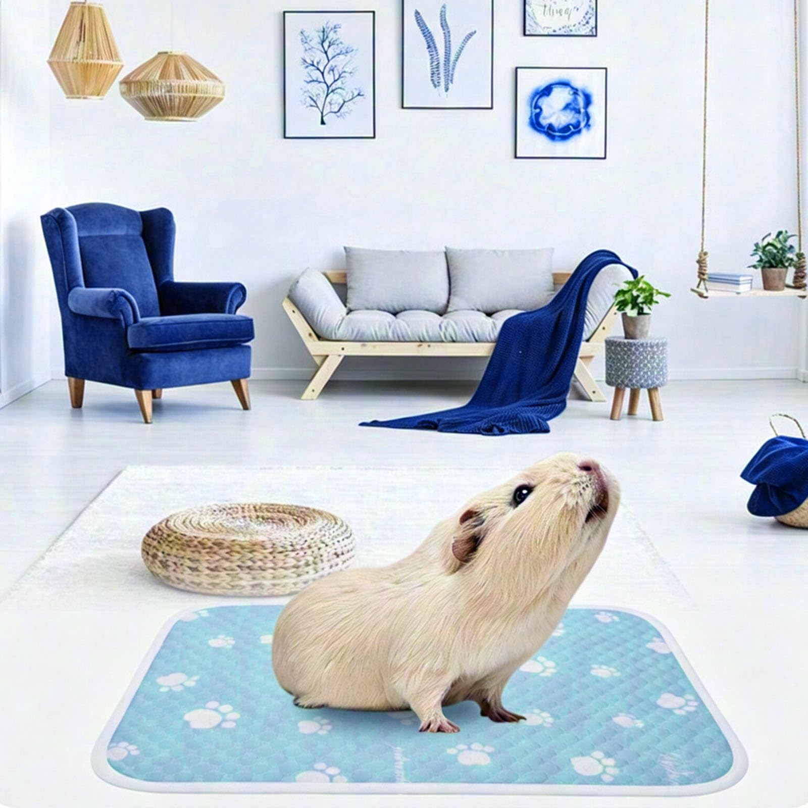 Générique Coussin Fraîcheur Léger pour Animaux De Compagnie, Tapis Rafraîchissant Doux Polyvalent Pratique pour Les Voyages, La Maison Et Le Garage