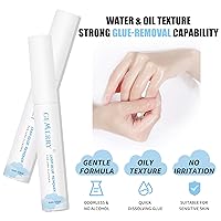 Vista 3 de GEMERRY Removedor de pestañas para extensiones de pestañas 5ml Pegamento para racimos de pestañas para racimos de pestañas Removedor de extensiones