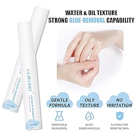 GEMERRY Lash Remover for Lash Extensions 5ml Eyelash Cluster Glue for Lash Clusters Self-Use Lash Extension Remover Gentle Mascara Wand Lash Glue Remover