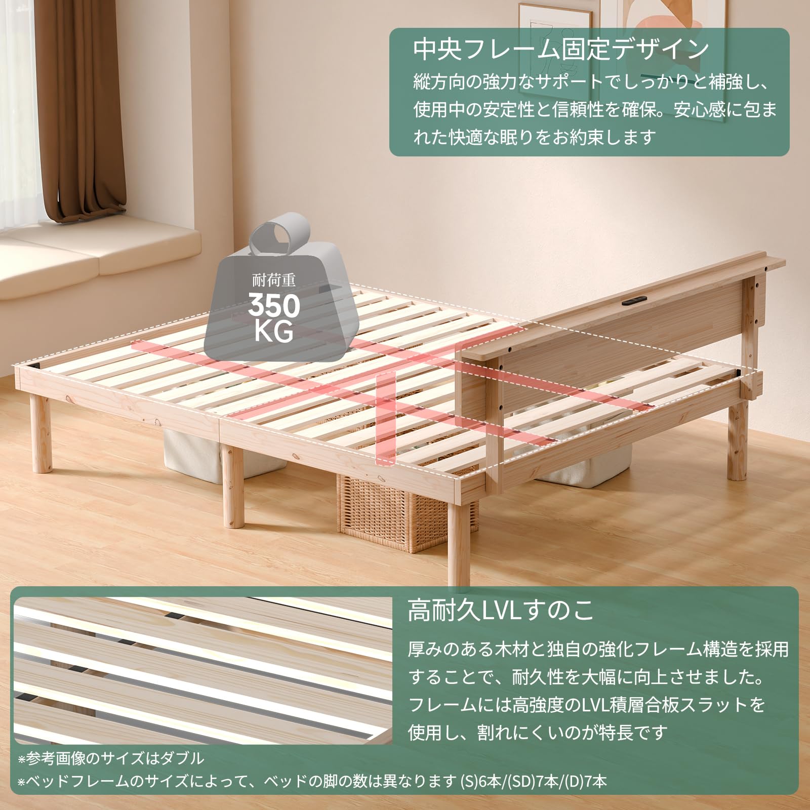 Amazon｜Z-HOM シングルベッド ベッドフレーム 棚付き 天然パイン材