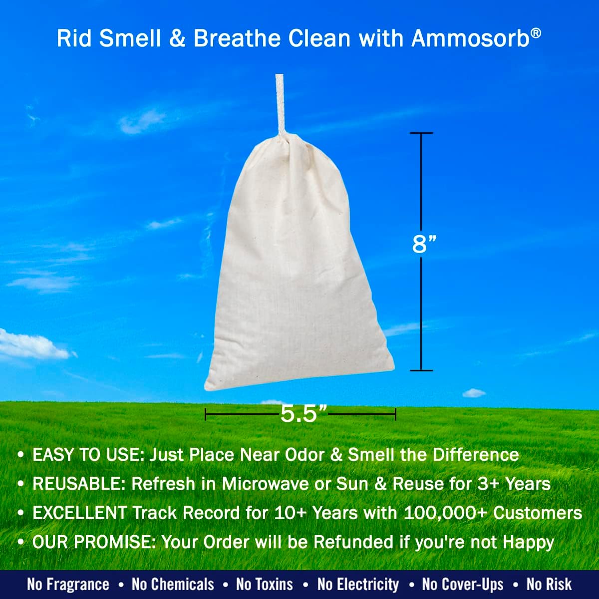Reusable Aquarium Ammonia Eliminator Pouch: Large