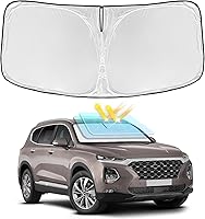 Vista 39 de Parasol de 4 capas para parabrisas, ajuste personalizado, tela 240T, parasol retráctil que bloquea los rayos ultravioletas, accesorios para automóvil