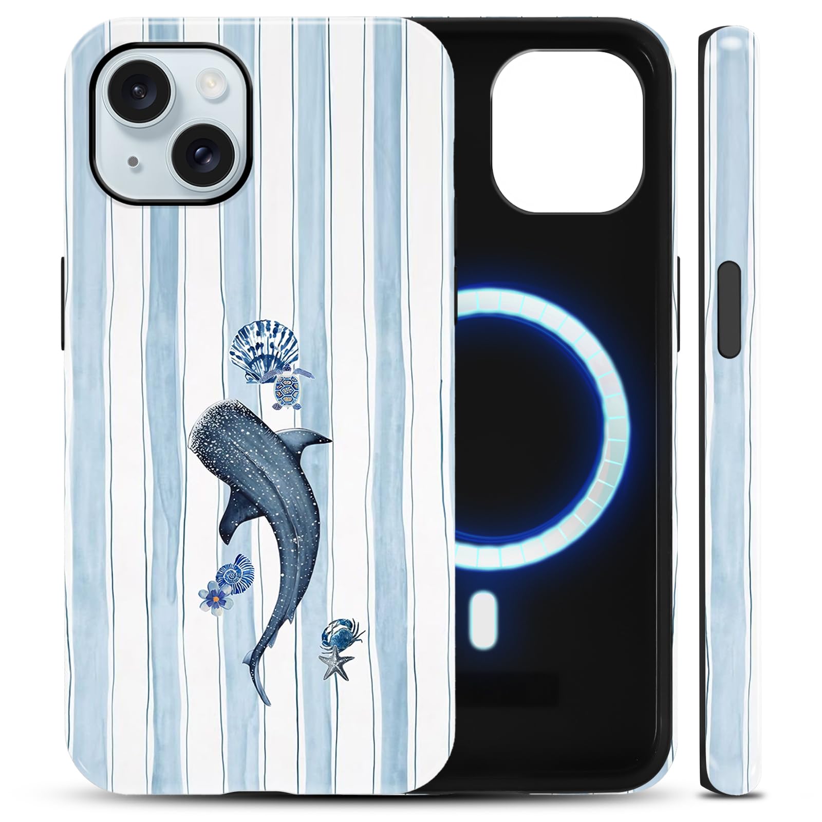 Coque iPhone 15 baleine rigide et fine haute résistance compatible MagSafe - 8