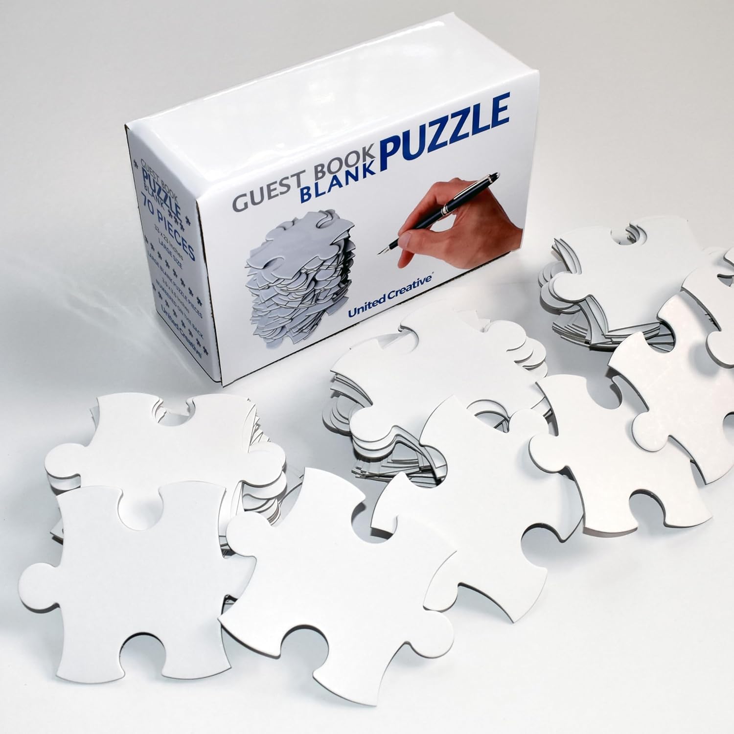 Large Blank Puzzle 33x23 inches, 70 Pieces - Ideal for Wedding Birthday Party and Special Events, DIY Painting, Art and Craft Projects, Guest Book Alternative