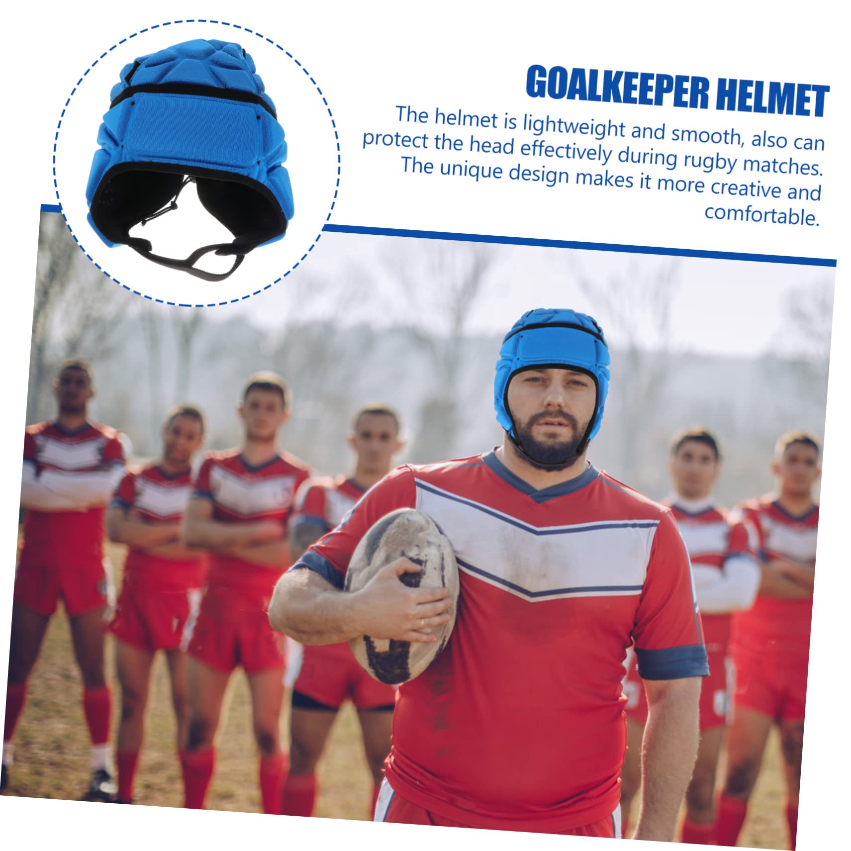 Toddmomy Schutzhut für Rugby Fußball Hockey Skating-Helm Keine Streifenmaterialien
