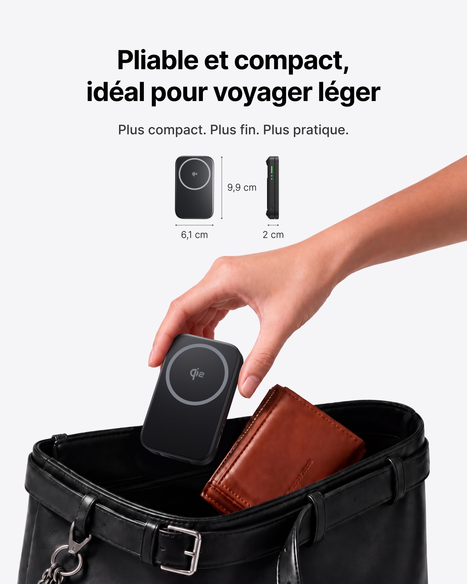 INIU 3 en 1 Chargeur Induction iPhone, 15W Certifié Qi2 Chargeur Sans Fil Magnétique, Station de Charge Rapide Mag-Safe Pliable pour Apple Watch SE iPhone 17 16 15 14 13 AirPods(avec Adaptateur USB C) | Pliable, Idéal pour Voyages, Station de Charge Rapid