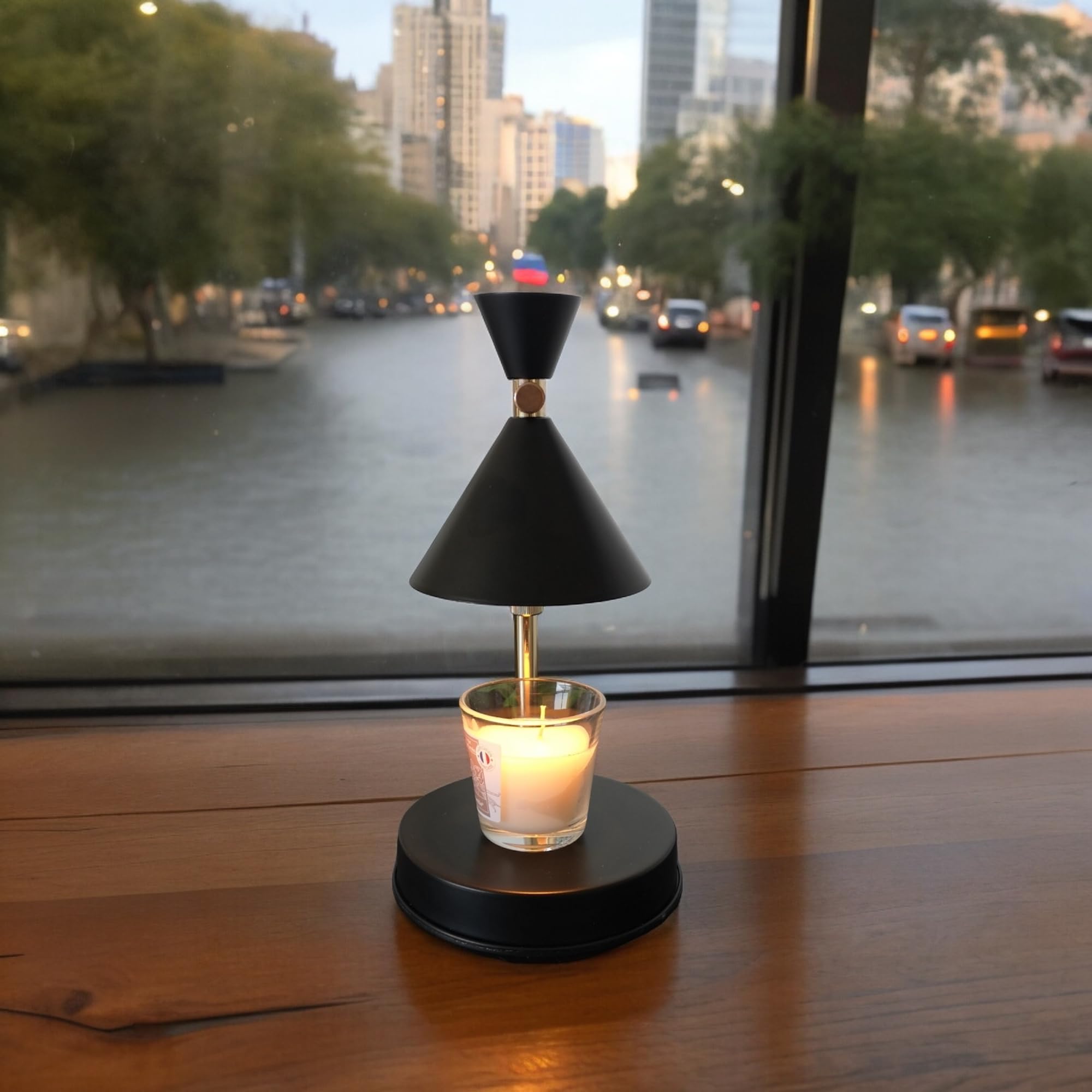 Zen'Arôme Duftkerzenwärmer Candelino - Elektrischer Duftkerzenbrenner - Verbreitet Düfte ohne Flamme oder Rauch - Verlängert die Brenndauer von Kerzen - Integrierter Dimmer - Höhenverstellbar.