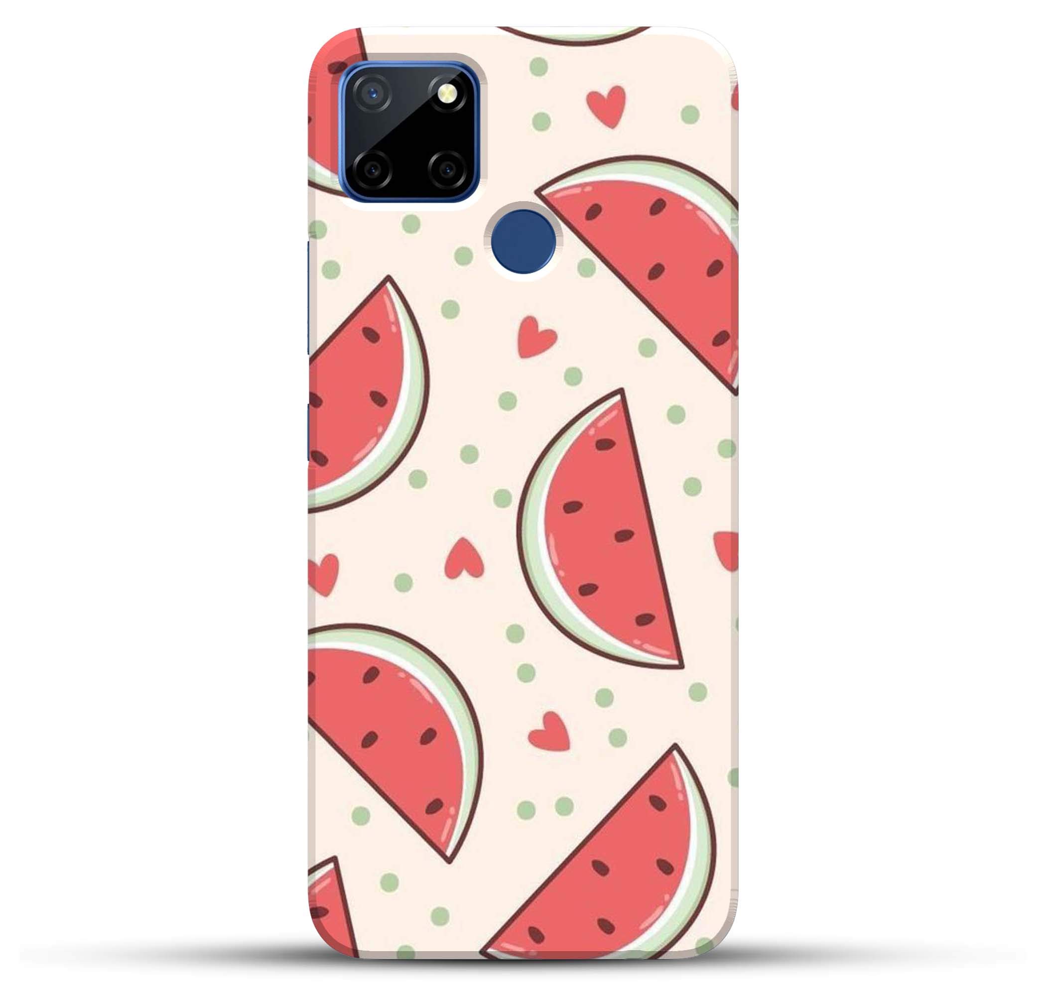 Pikkme Polycarbonate Red Watermelon Art Designer Printed Hard Back Covers for Realme C12 / Realme Narzo 20