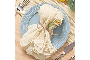 Rustic Cheesecloth Napkins, Premium Beige Soft Gauze Cheese Cloth Napkins For Parties,...