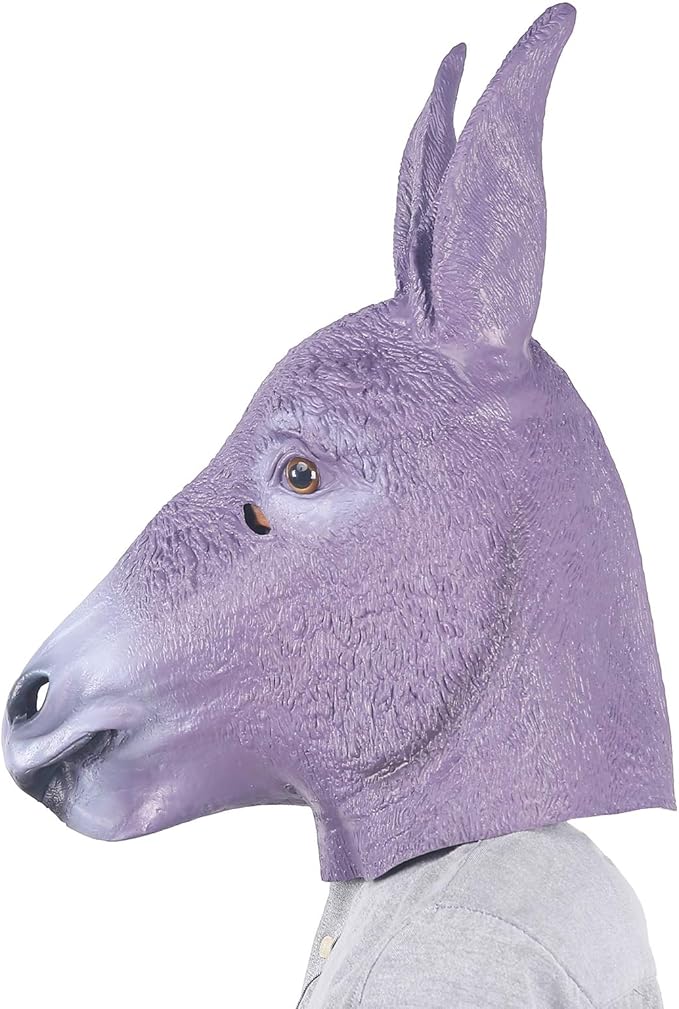 Amazon.com: MostaShow Donkey Latex Mask Halloween Adult Party 