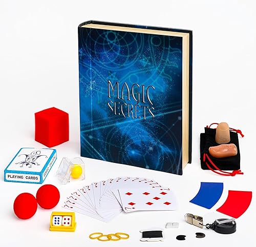 Magic Secrets - Juego de magia para principiantes y niños - Aprende 70 trucos de magia de nivel básico - Kit completo de inicio de magia y