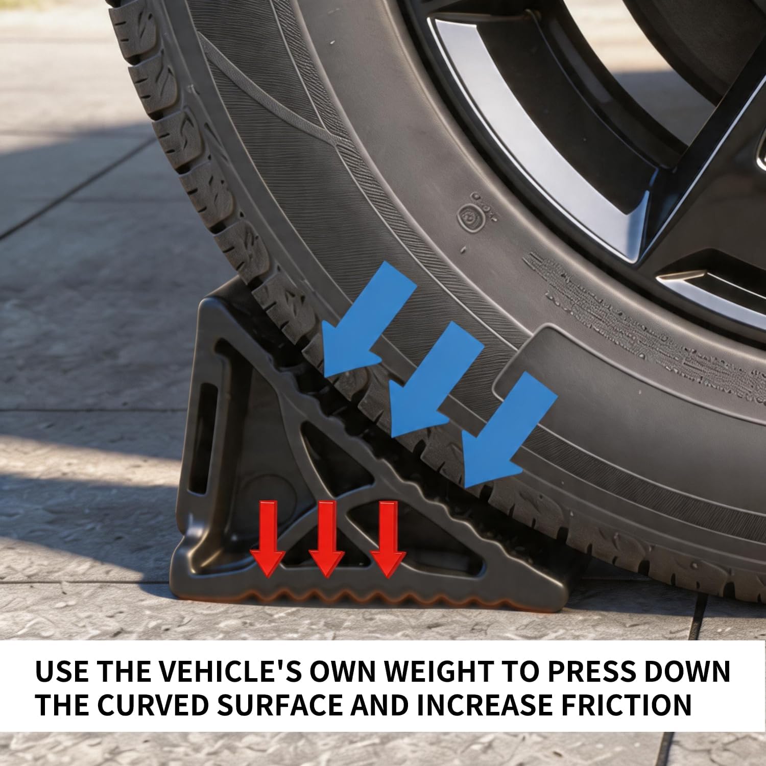 Wheel Chocks for RV Trailer Car Camper Durable Safty Block 4 Pack